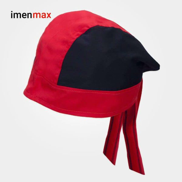 کلاه آشپزی ترکی قرمز مشکی