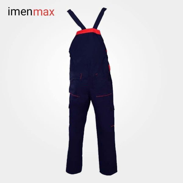 لباس کار دوبنده سرمه ای قرمز یونکس کتان سایز L،XL،XXL